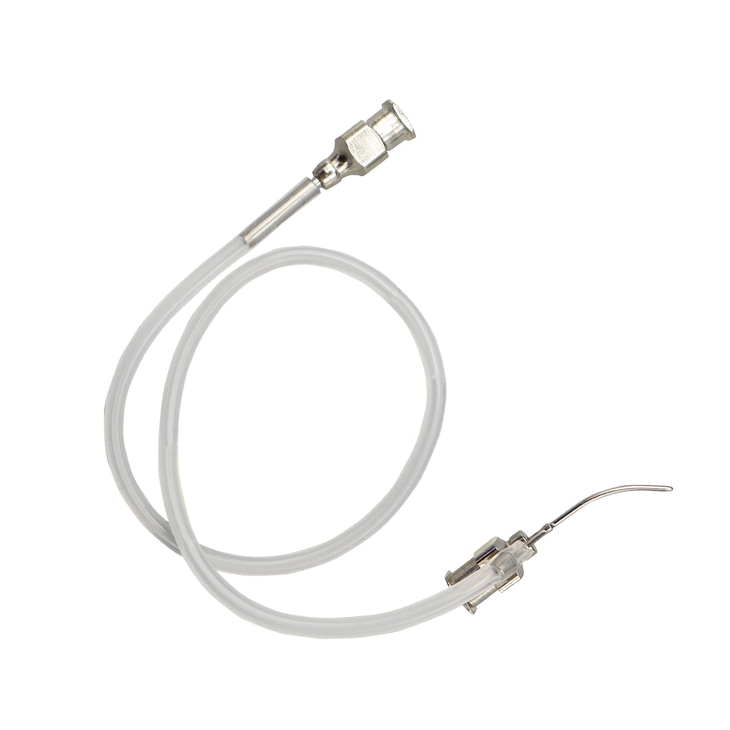Simcoe 23G aspiration irrigation cannula with 0.3 mm precision for ophthalmic surgical fluid management and eye surgery procedures