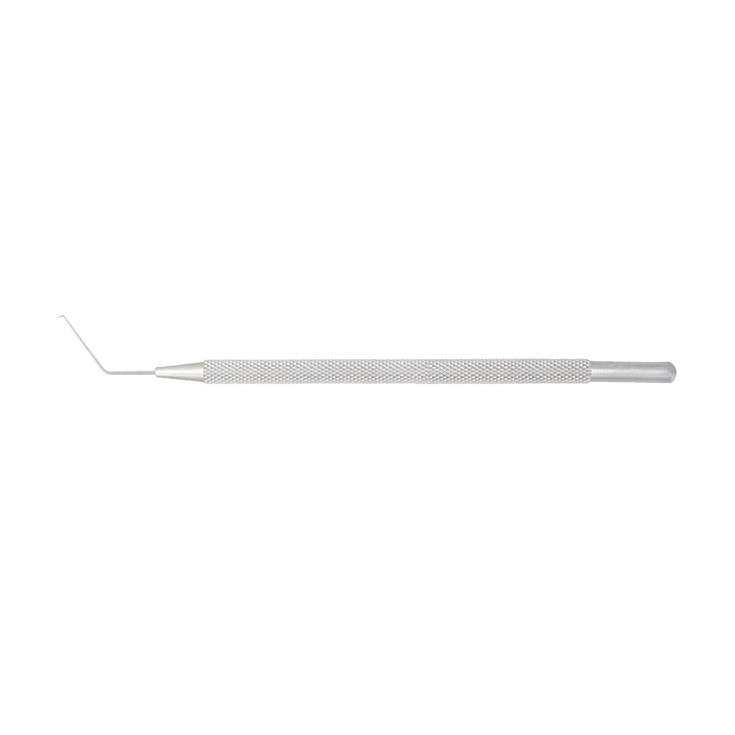 Simple full view of the Sinskey Lens Manipulating Hook with a 0.25 mm tip and 12.5 cm overall length used in ophthalmic surgery.