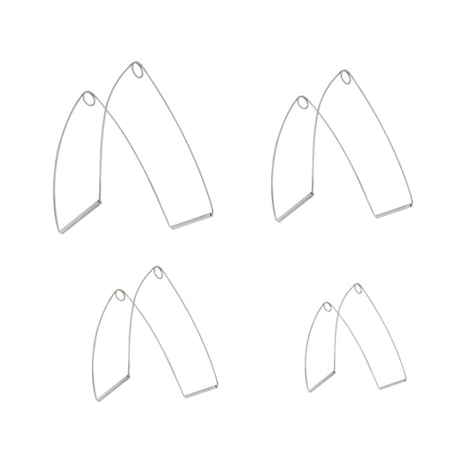 Four pairs of stainless steel Smith-Baxter veterinary mouth gags in varying sizes for cat and dog dental procedures, displayed on a white background.