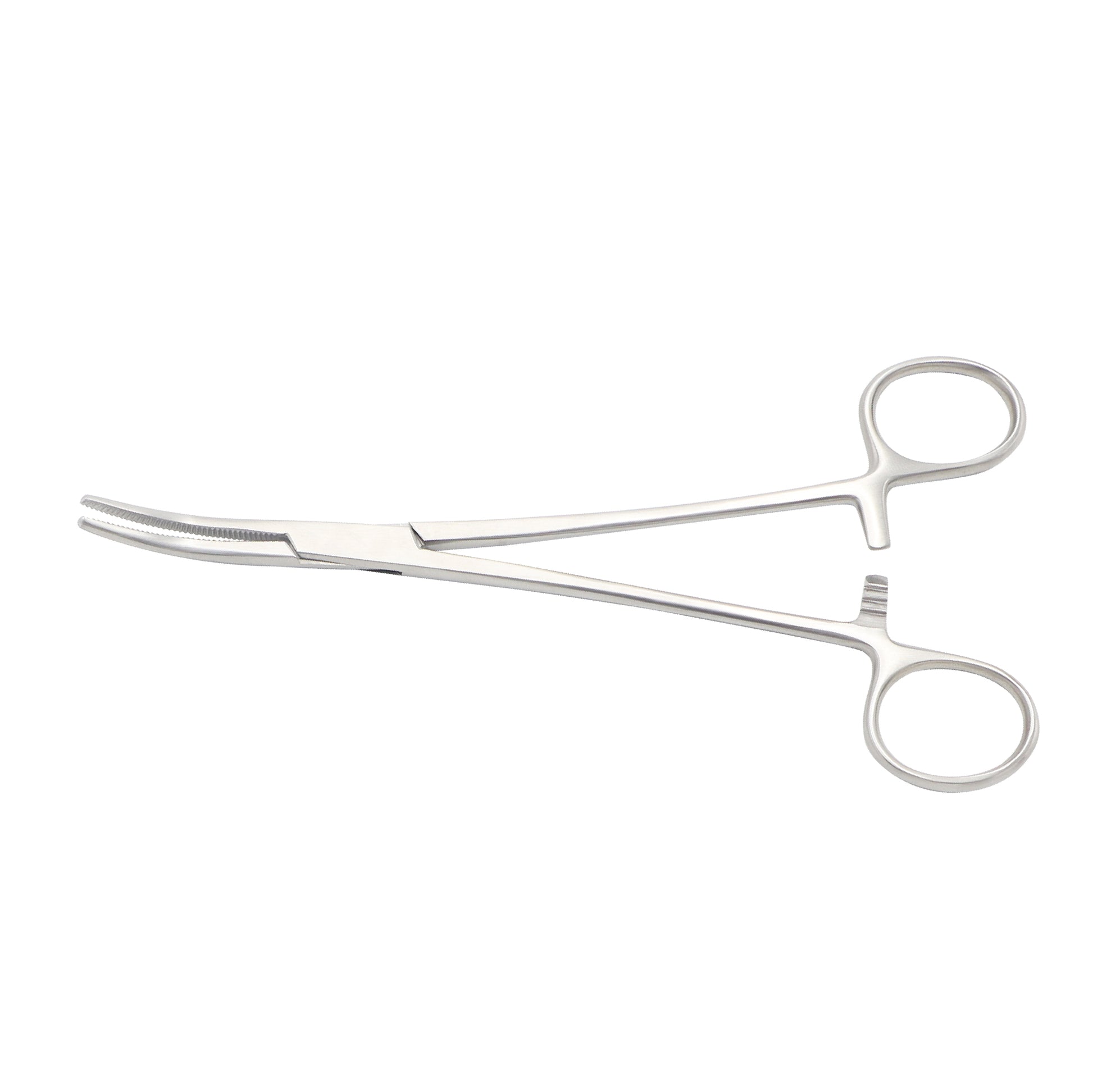 Spencer Wells hemostatic forceps 20cm curved stainless steel with ratchet locking mechanism