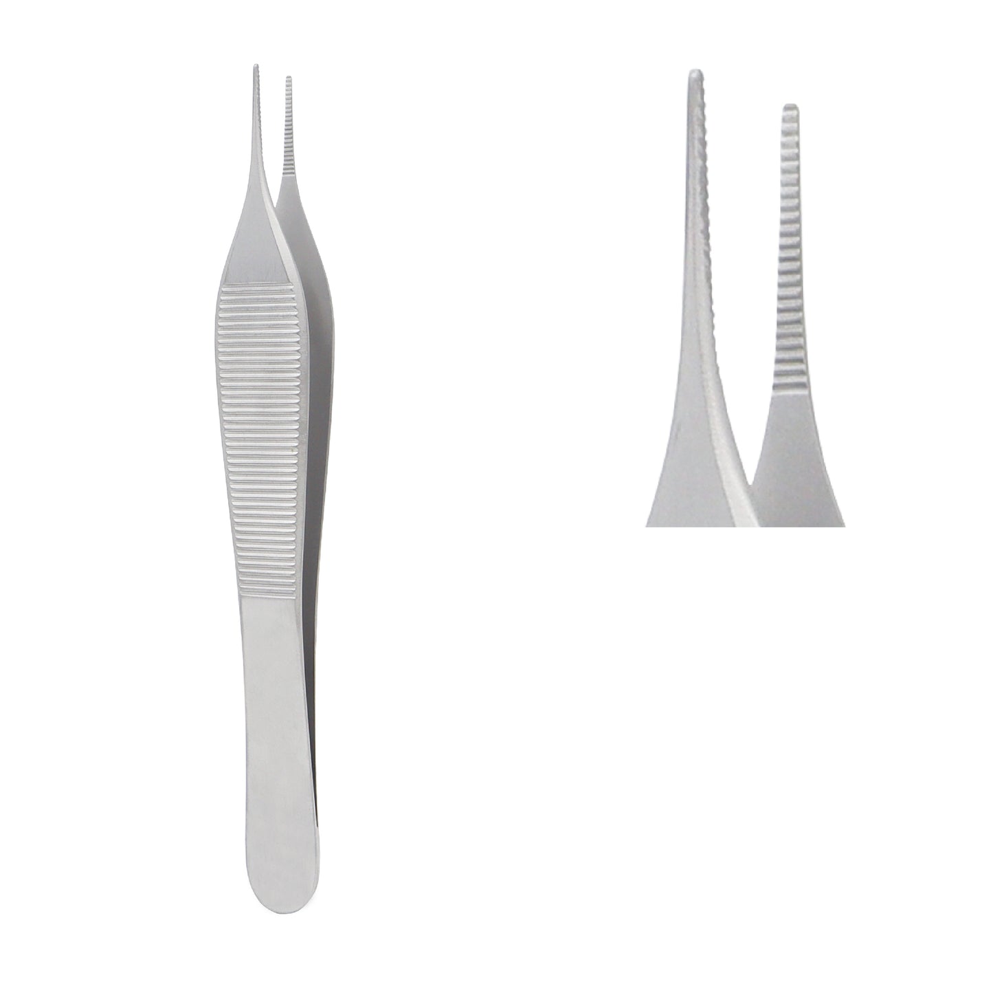 Stainless steel Adson dressing forceps 12 cm surgical tool with serrated tips for precise tissue handling