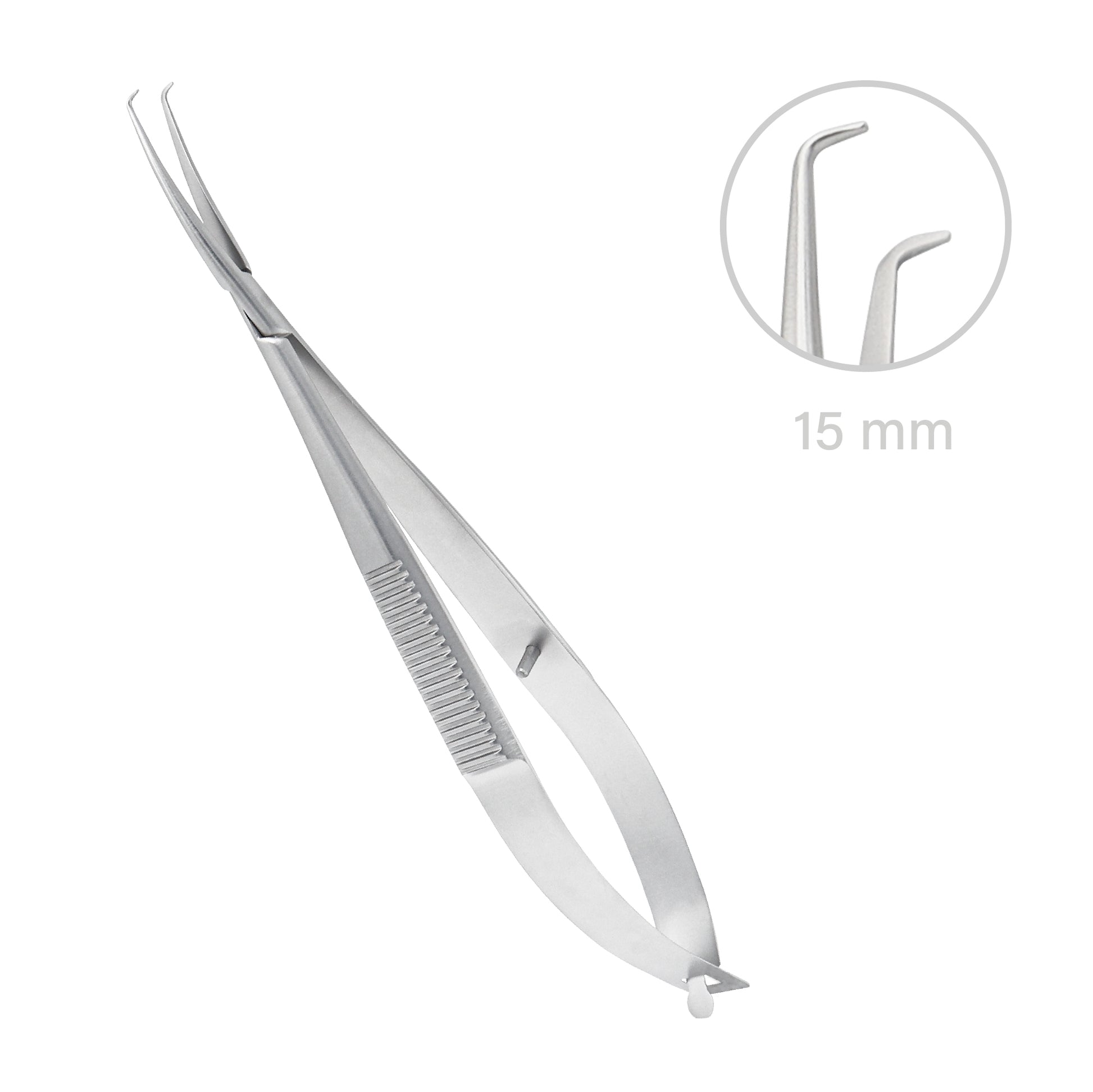 Stainless steel Clayman implantation lens forceps 12 cm surgical tool for safe cataract eye procedures