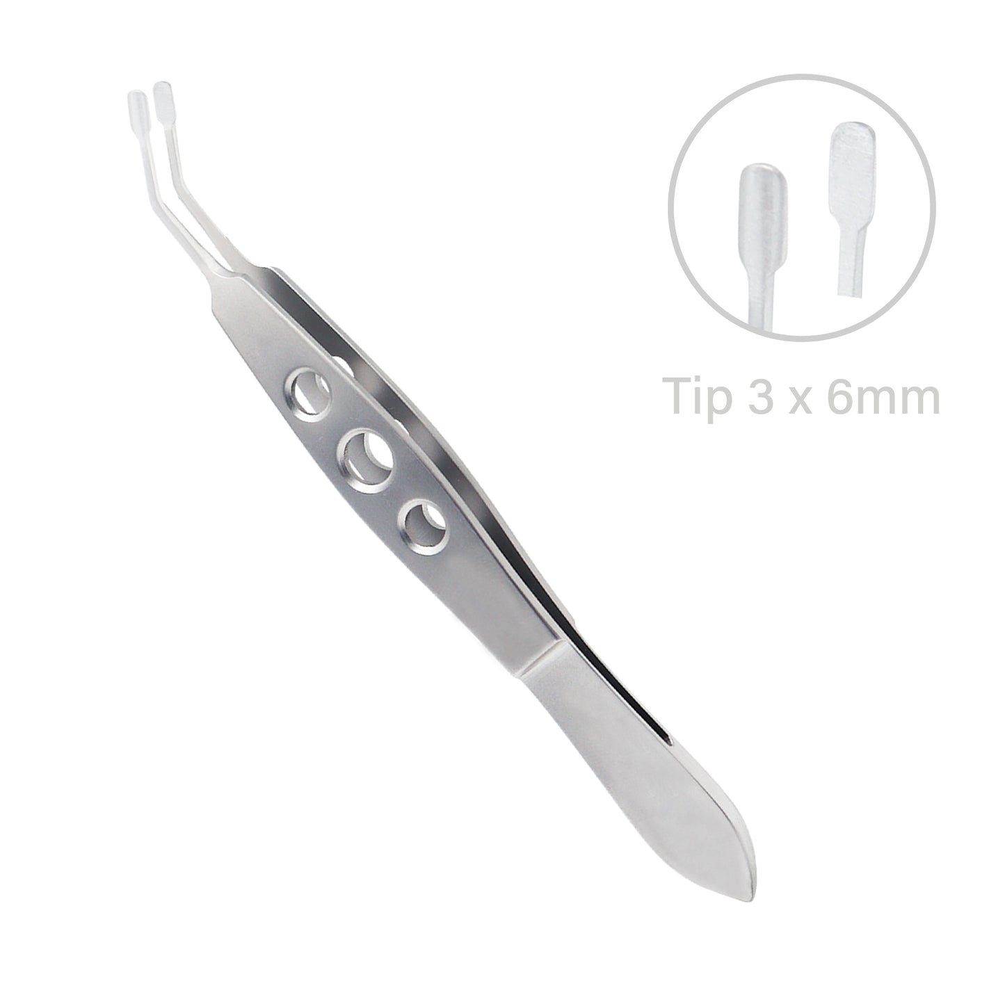 Stainless steel Meibomian Gland Expressor Forcep Tweezer 3x6 mm for precise eye surgery procedures