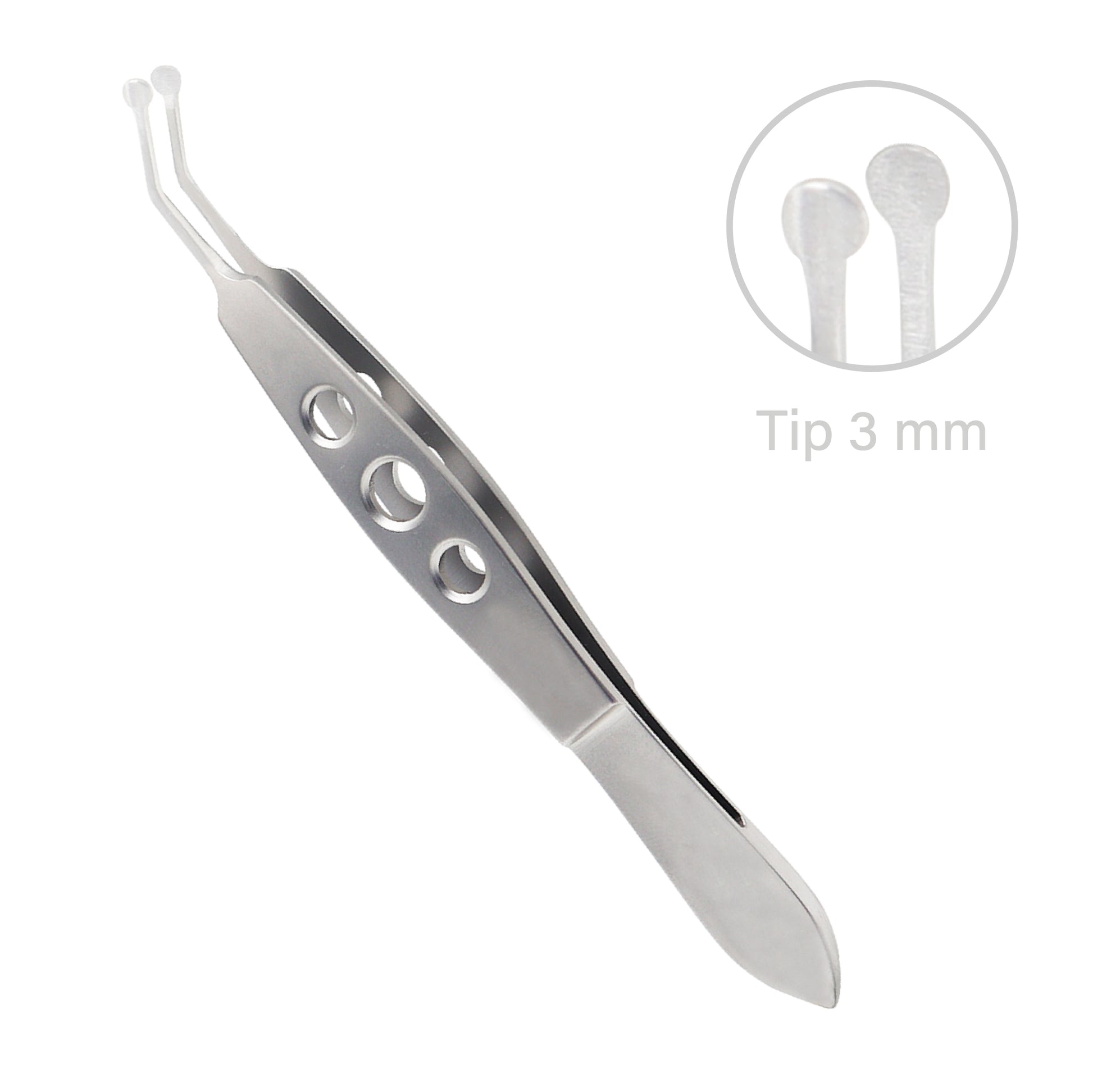 Stainless steel Meibomian Gland Expressor Forceps Tweezer 3 mm for precise ophthalmic procedures