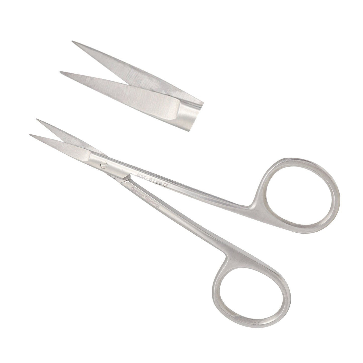 Medical-grade Stevens Tenotomy Scissors with curved blades and fine tips, 11.5cm stainless steel surgical instrument on a white background.