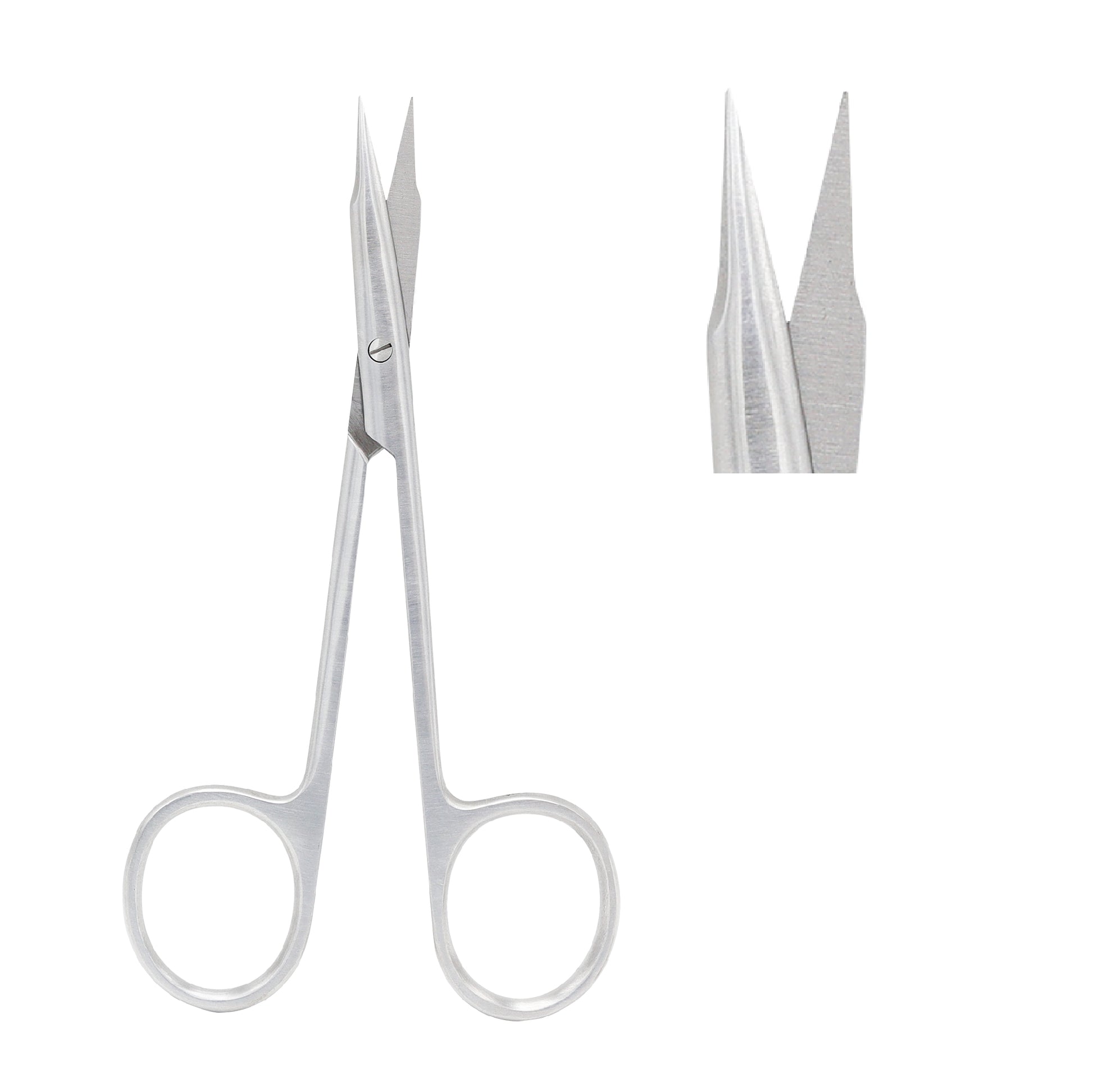 Stevens Tenotomy Scissors curved pointed design, 11.5 cm stainless steel instrument for delicate tissue dissection and eye surgery.
