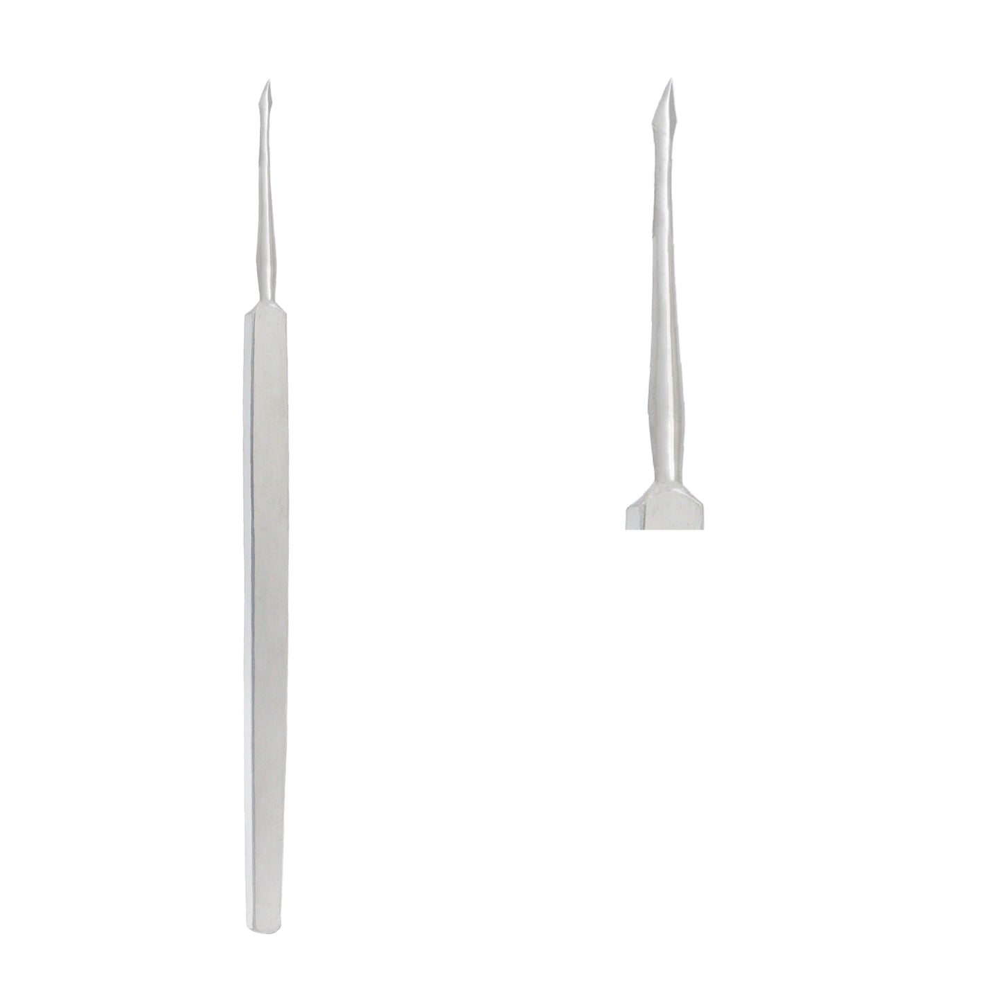 Side view of straight Foreign Body Fluid Removal Needle with 3 mm tip width and 14 cm length