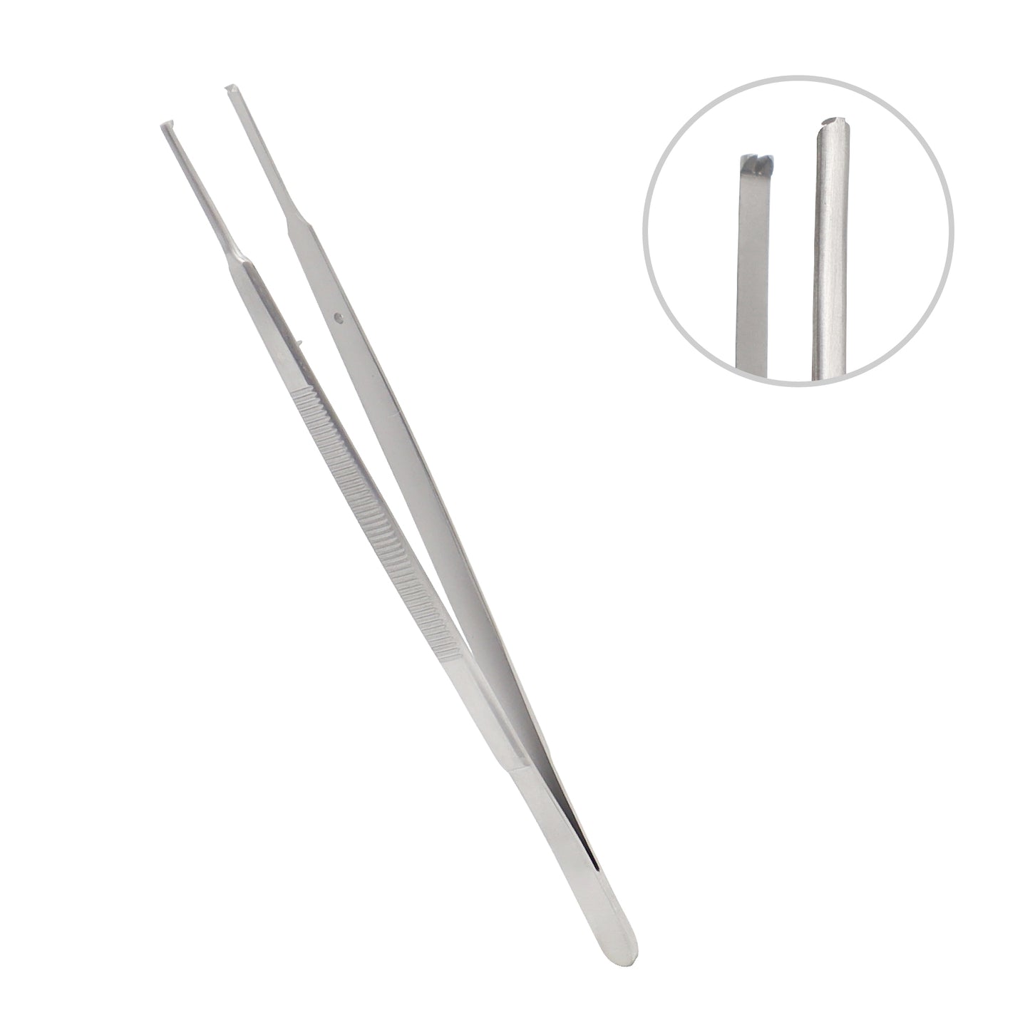 Gerald Tissue Forceps 1x2 teeth serrated tip 6 inch surgical tool used for secure grip and delicate tissue dissection in medical procedures.