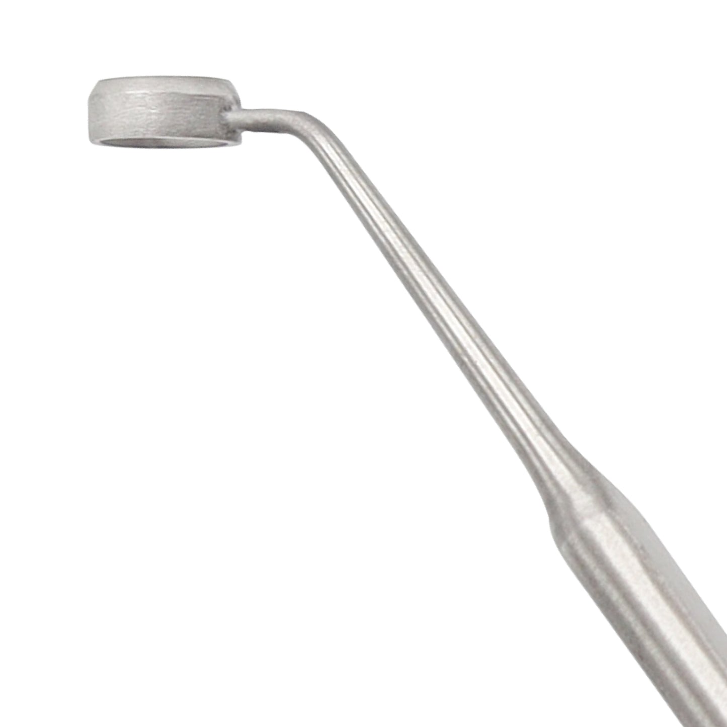 Stainless steel Weber lens loop with cross wires for cataract lens extraction surgery.