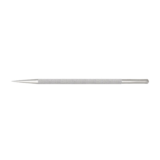 Simple full view of the Wilder Lachrymal Dilator Fig. 1 with a 0.4 mm tip and 11 cm overall length used in ophthalmic surgery.